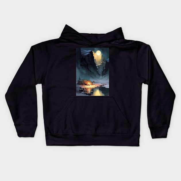 Over the Jagged Peaks Kids Hoodie by Legendary T-Shirts